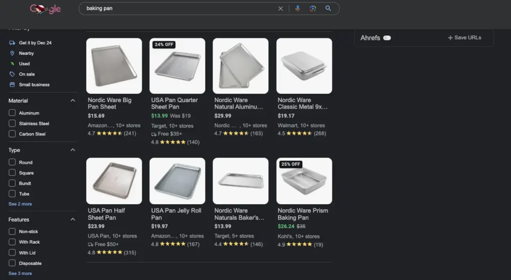 eCommerce SEO Search Results