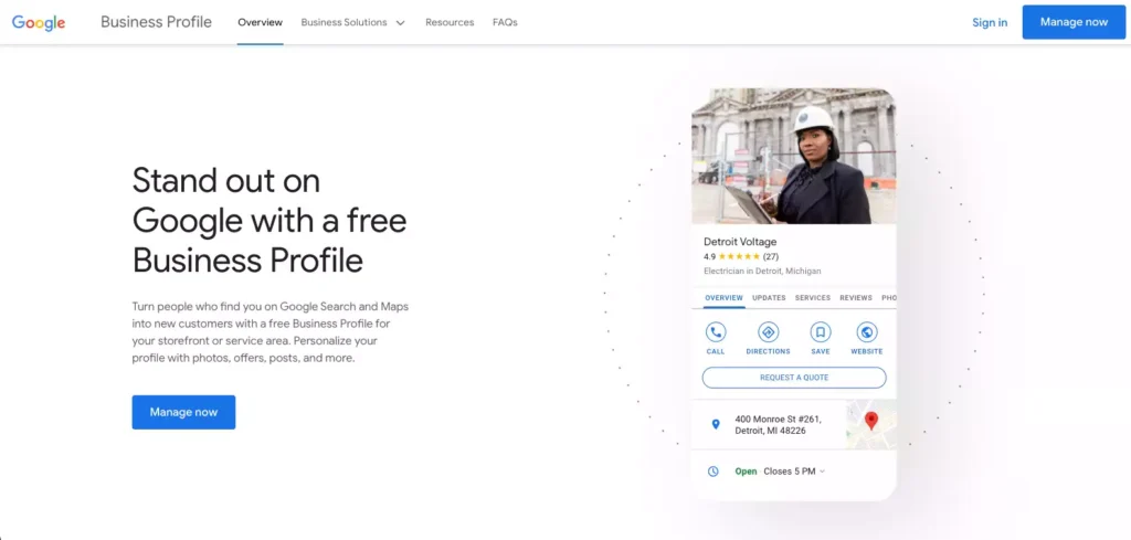 Google Business Profile Example