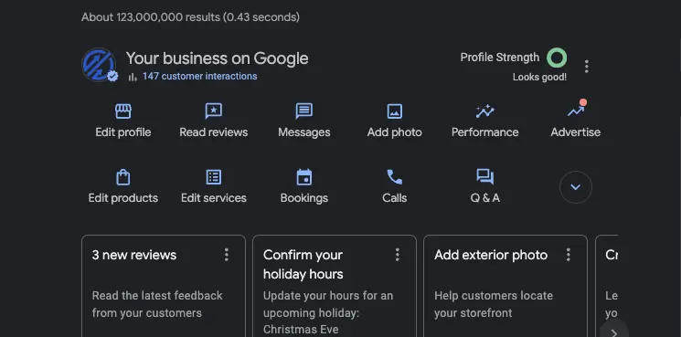 updated google business profile
